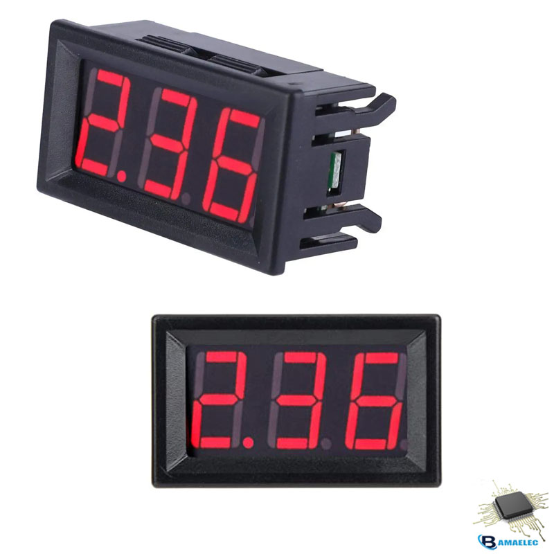 آمپرمتر پنلی قرمز DC 10A