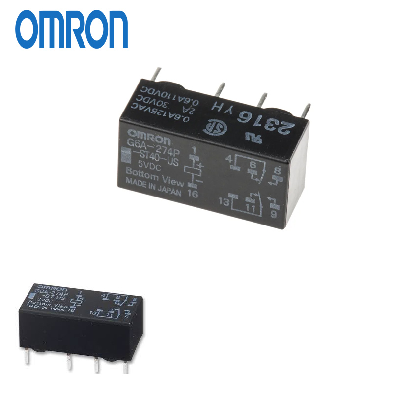 رله مخابراتی امرون 5 ولت 1 آمپر 8 پایه OMRON G6A-274P-ST-US
