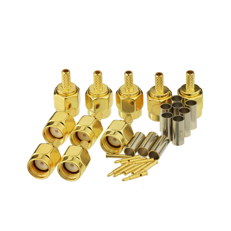 RF MALE SMA CONNECTOR FOR CABLE RG-174