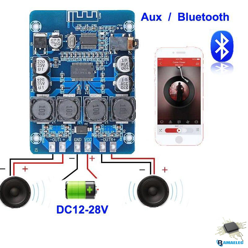 ماژول آمپلی فایر با بلوتوث XH-M314 2*45W