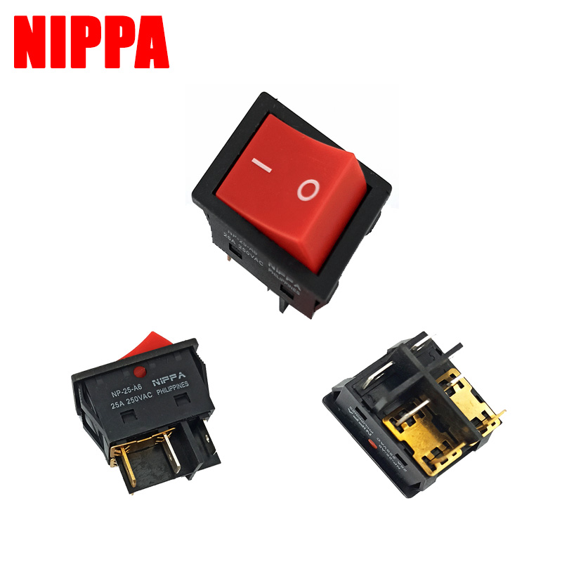 کلید 25 آمپر NIPPA بدون چراغ 6 پین