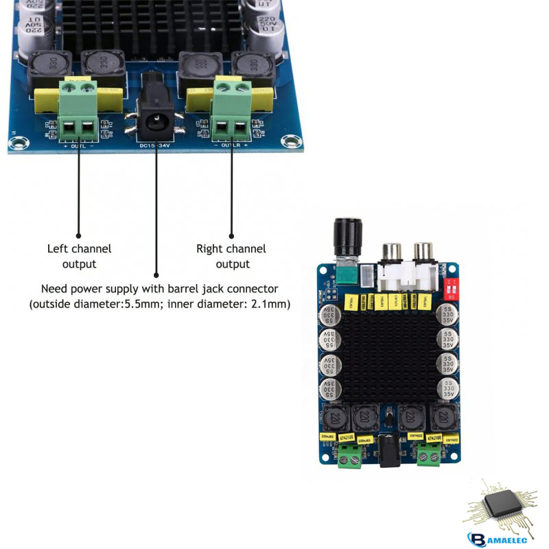 ماژول آمپلی فایر 2X100W وات استریو XH-M510