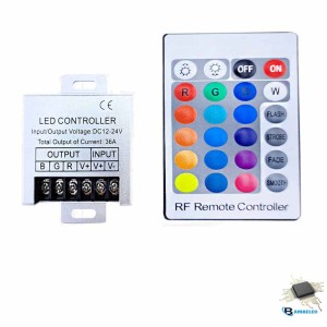 ریموت کنترلر rgb ولتاژ 12-24 ولت 36 آمپر