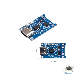 شارژر باتری TP4056 سه چیپ با TYPE-C