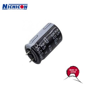 خازن الکترولیتی 1500uF / 25V ژاپنی مارک NIPPON