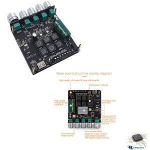 آمپلی فایر بلوتوث دار XY-S100H_2*50W+100W