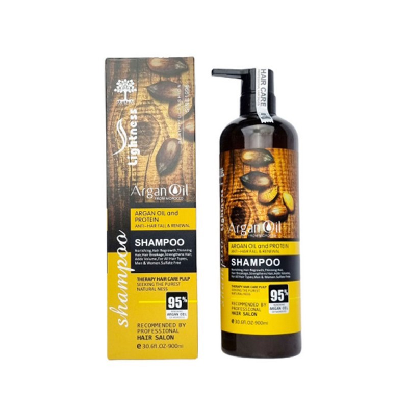 شامپو فاقد سولفات روغن آرگان و پروتئین لایتنس