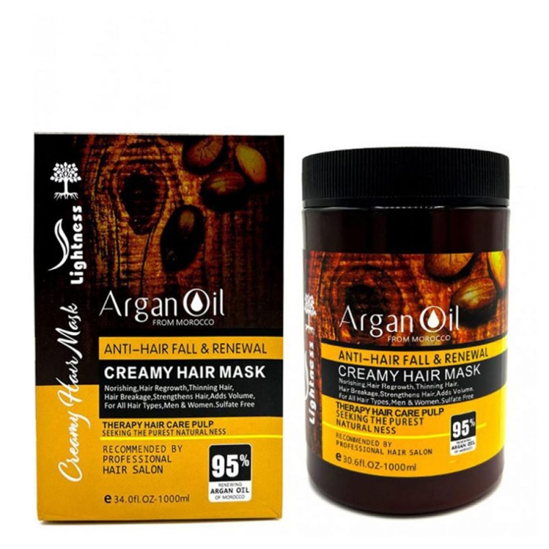 ماسک مو  فاقد سولفات انواع مو حاوی روغن آرگان لایتنس