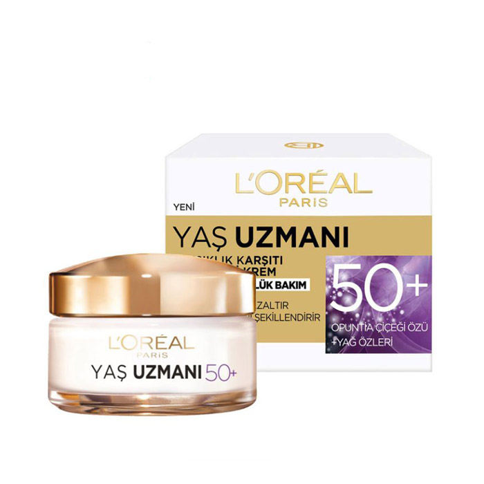 کرم ضد چروک لورال مدل yas uzmani +50