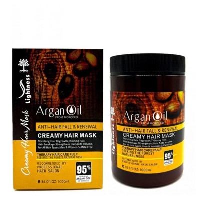 ماسک مو  فاقد سولفات انواع مو حاوی روغن آرگان لایتنس