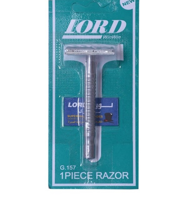 دسته خودتراش مدل لرد همراه با یک جفت تیغ