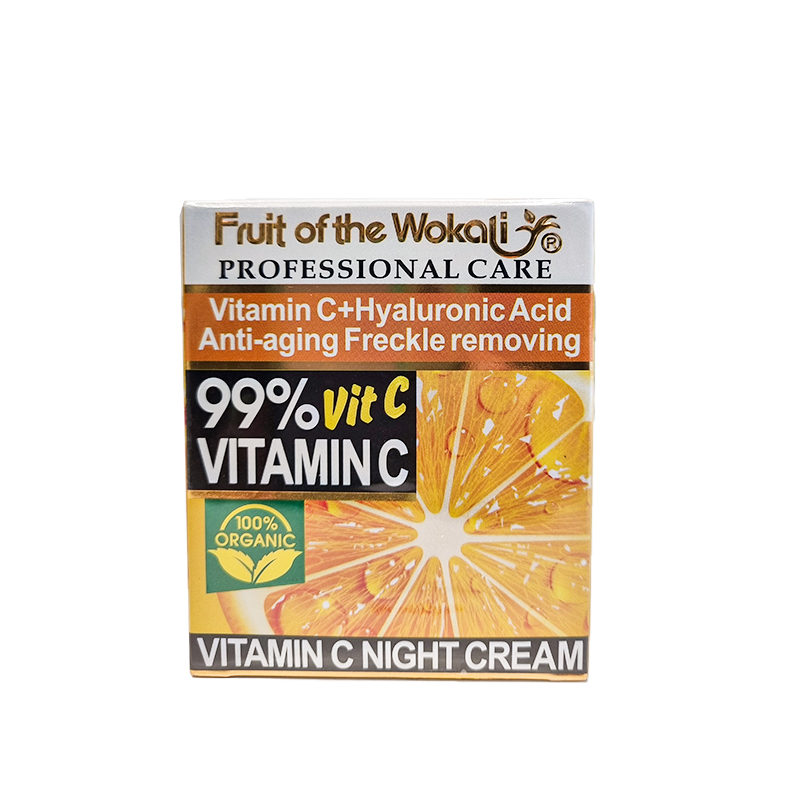 کرم شب ویتامین سی + هیالورونیک اسید (ضد پیری و ضد کک و مک)