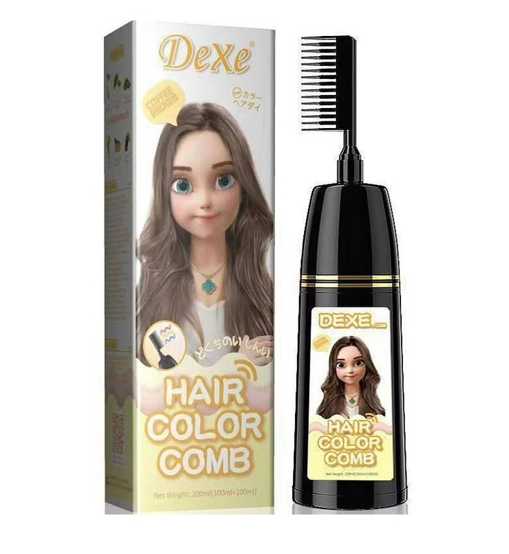 شامپو رنگ مو دکسی (Dexe) نسکافه ای - Coffee Brown (همراه با شانه)