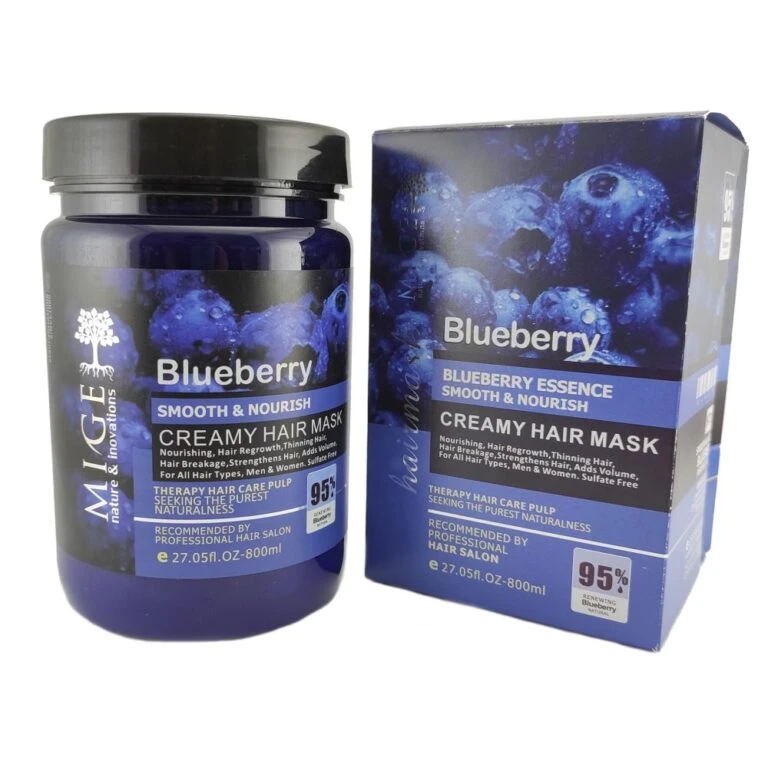 ماسک مو بلوبری بدون سولفات مدل میگ (MIGE) ایتالیایی حجم 780 میلی لیتر
