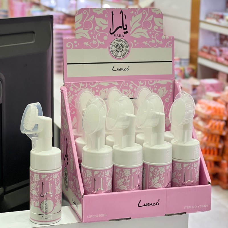 فوم براش دار شستشوی صورت مدل یارا حجم 100 میلی لیتر