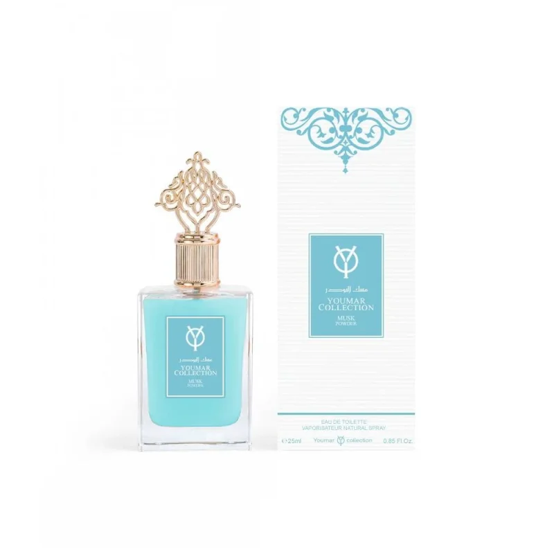 عطر بیکینی آبی (Musk Powder) مدل یارا حجم 25 میلی لیتر
