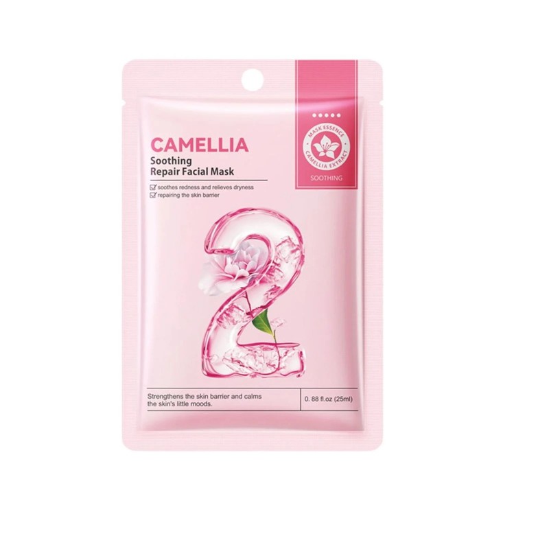 ماسک ورقه ای صورت مدل کاملیا (Camellia) حجم 25 میلی لیتر
