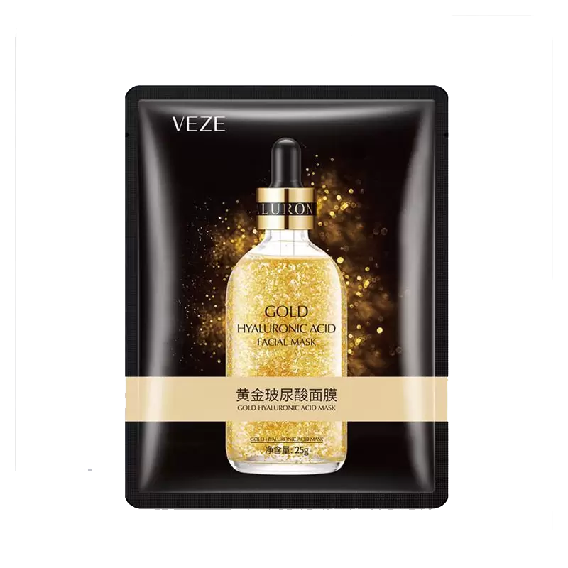 ماسک طلا ورقه ای صورت هیالرونیک اسید مدل وزه
