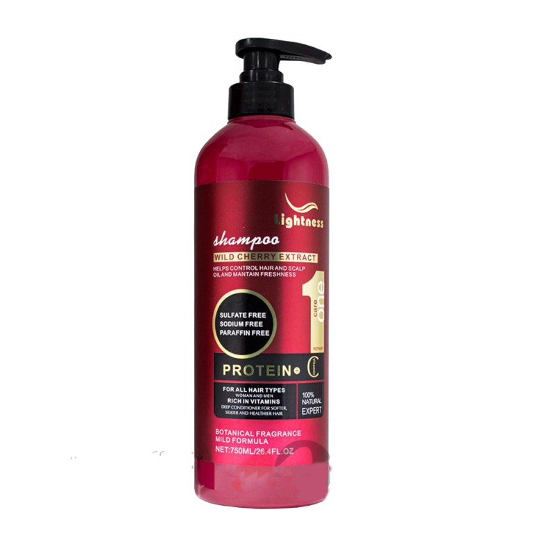 شامپو پروتئین لایتنس بدون سولفات با عصاره گیلاس وحشی 750 میلی لیتر