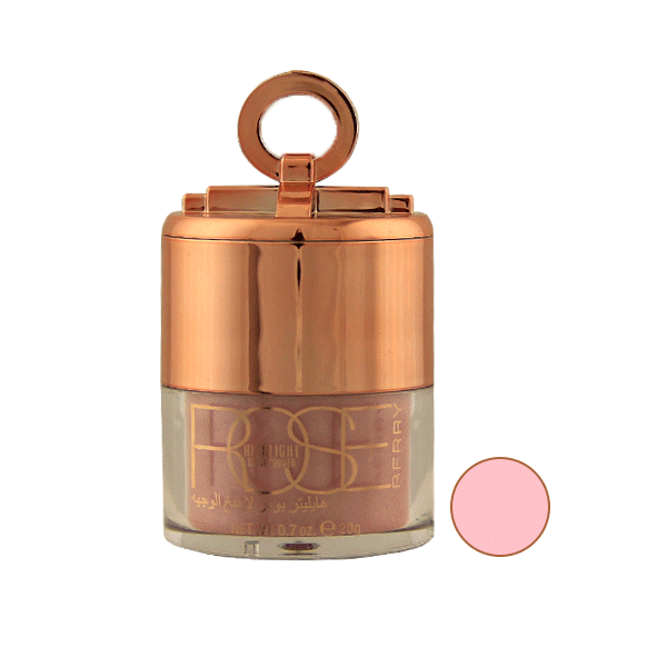 هایلایتر پودری رزبری شاین دار مدل ROSE BERRY