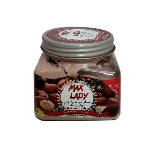 اسکراب لایه بردار و سفید کننده پوست مکس لیدی با عصاره آرگان