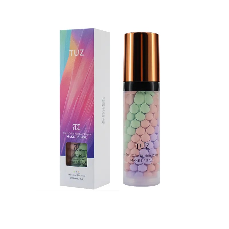 پرایمر سه رنگ رنگین کمانی و زیرساز آرایشی مدل توز TUZ