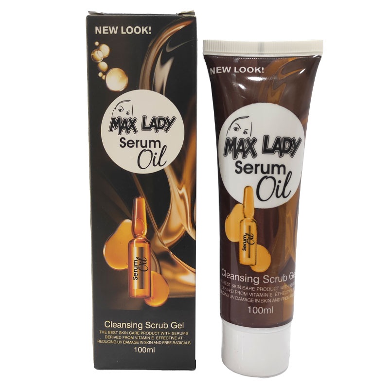 ژل لایه بردار سرم روغنی فوری مدل مکس لیدی با حجم 100 میلی لیتر