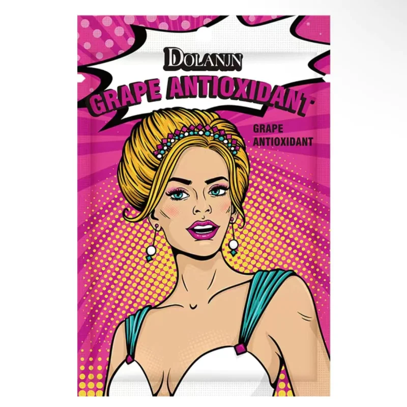 ماسک ورقه ای صورت آنتی اکسیدان انگور طرح باربی برند DOLANJN