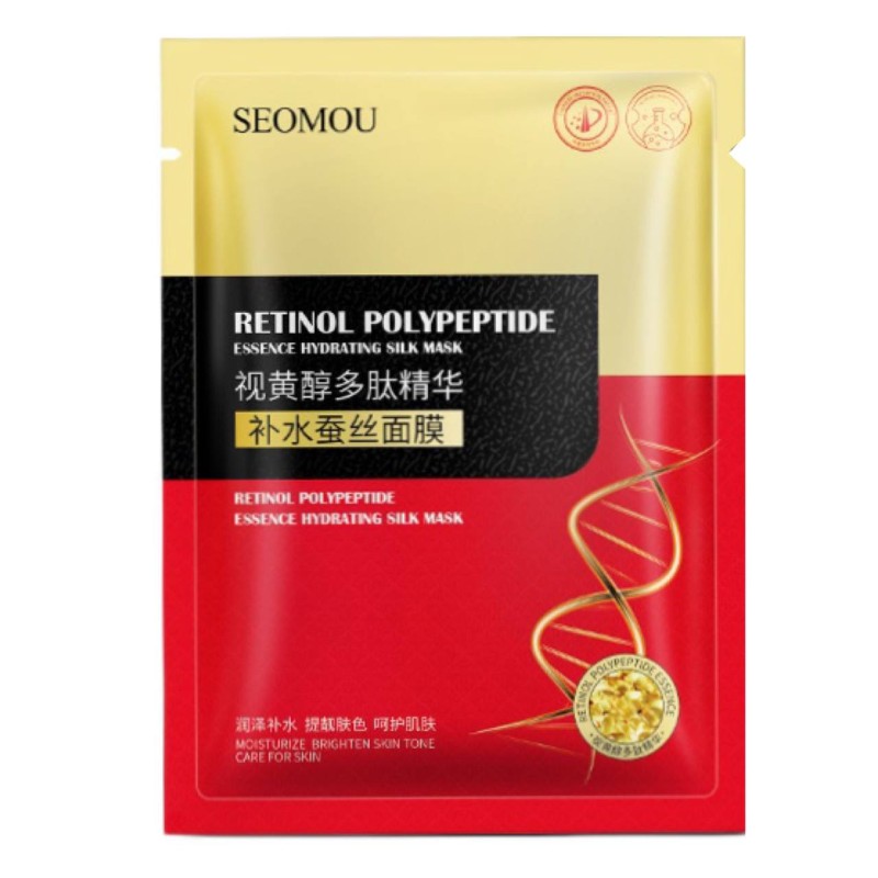 ماسک ورقه ای صورت رتینول پلی پپتاید مدل SEOMOU