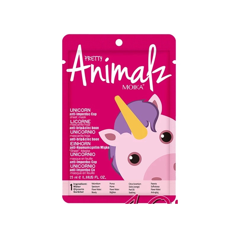 ماسک ورقه ای صورت اسب تک شاخ (یونیکورن) مدل انیمالز