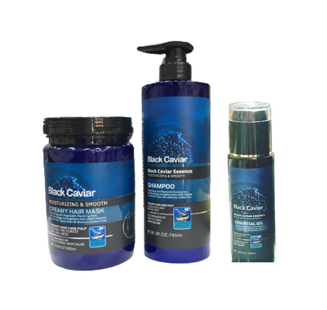 شامپو، ماسک و روغن خاویار سیاه بدون سولفات مدل میگ