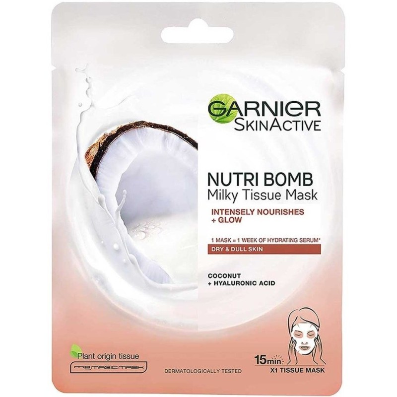 ماسک ورقه ای صورت شیر نارگیل مدل گارنیر (Garnier)