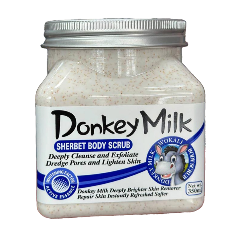 اسکراب شنی لایه بردار پوست شیر الاغ مدل وکالی حجم 350 میل (رنگ آبی)