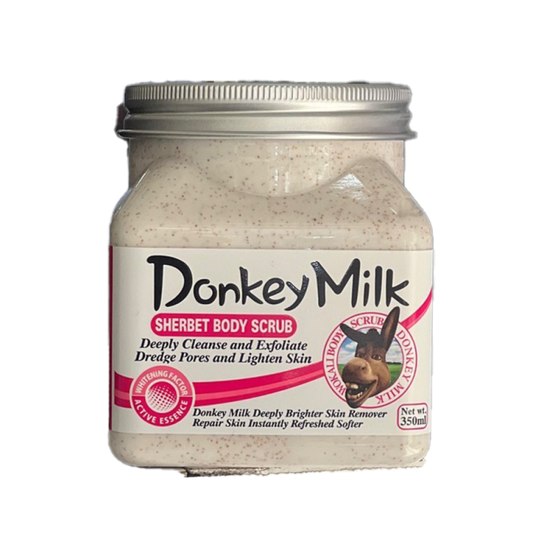 اسکراب شنی لایه بردار پوست شیر الاغ مدل وکالی حجم 350 میل (رنگ صورتی)