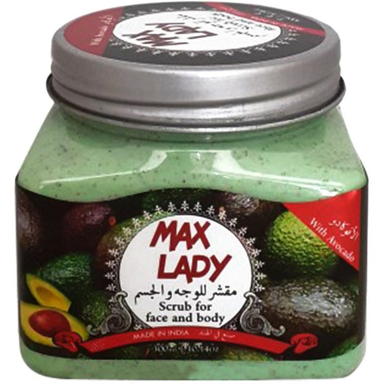 اسکراب لایه بردار و سفید کننده پوست مکس لیدی با عصاره آووکادو