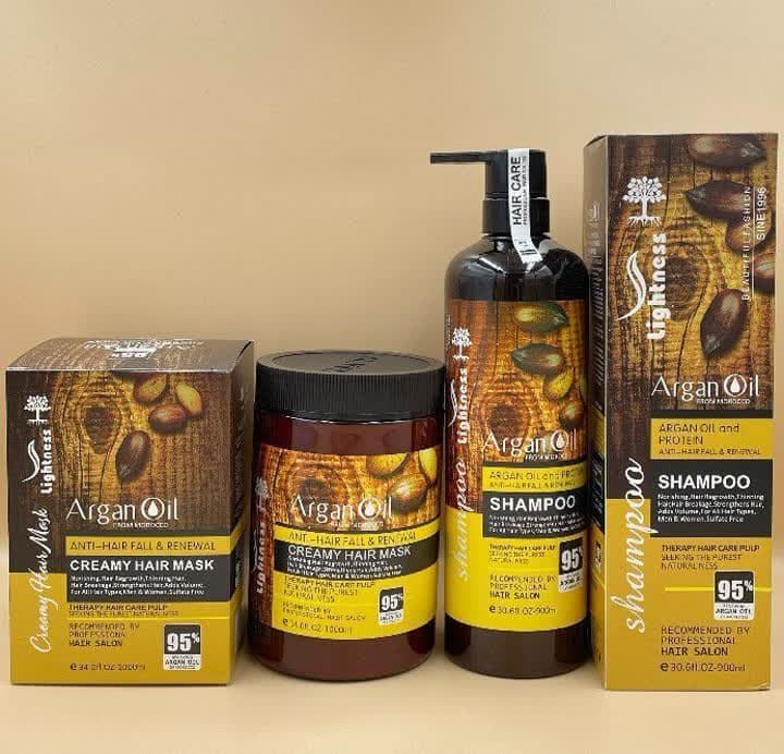 پک شامپو و ماسک تقویت کننده مو حاوی روغن آرگان فری سولفات ساخت اسلواکی