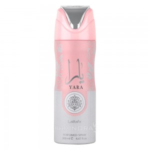 اسپری بدن زنانه یارا مدل لطافه (اماراتی و هولوگرام دار) حجم 200 میل