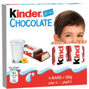 شکلات شیری کیندر اصل  4 عددی 50 گرم