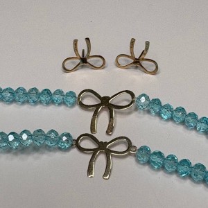 نیم ست طلا طرح پاپیون وزن 0/80 گرم