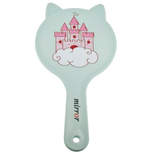 آینه دسته دار دو گوش طرح قلعه مدل Cute Girl