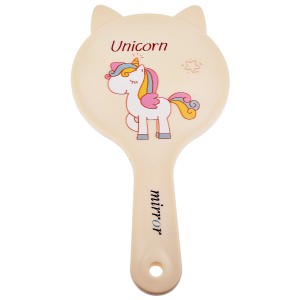 آینه دسته دار دو گوش طرح اسب تک شاخ مدل Cute Girl