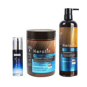 پک شامپو، ماسک و سرم کراتین Keratin مدل Hair