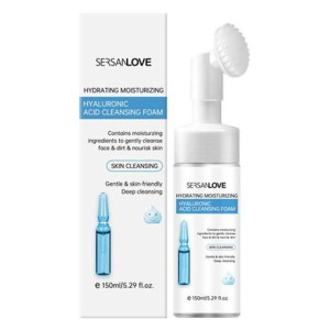 فوم شستشو صورت براش دار هیالورونیک اسید مدل سرسان لاو