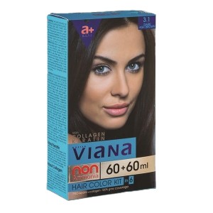کیت رنگ مو قهوه ای خاکستری تیره شماره 3.1 مدل ویانا