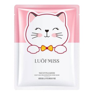 ماسک دست گربه ای عصاره شیر بز و نیاسینامید مدل لوفمیس
