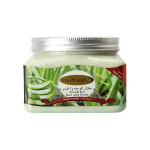اسکراب لایه بردار و سفید کننده پوست مکس لیدی با عصاره آلوئه ورا