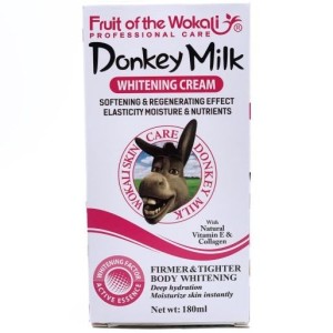 کرم سفیدکننده فوری بدن شیرالاغ مدل وکالی WOKALI