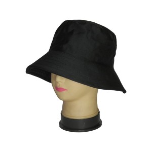 کلاه باکت مشکی ساده کتان زنانه و مردانه