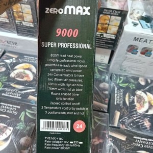 سشوار حرفه ای زیرو مکس مدل MAX-9000