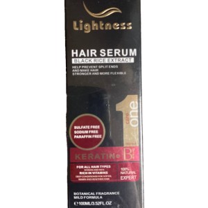 روغن مو برنج سیاه و کراتین بدون سولفات لایتنس حجم 100 میل